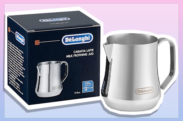 9PR: De'Longhi Stainless Steel Milk Frothing Jug, 350mL