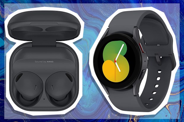 9PR: Samsung Galaxy Buds2 Pro, Graphite and Samsung Galaxy Watch 5 Bluetooth, Small (40mm), Graphite