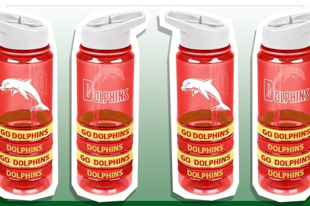 9PR: Dolphins Water Bottle with Wrist Bands