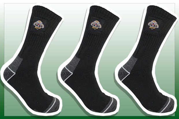 9PR: Wests Tigers NRL Mens Adults Heavy Duty Work Socks