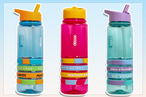 9PR: Back to school water bottles for kids decor wristband bottles 