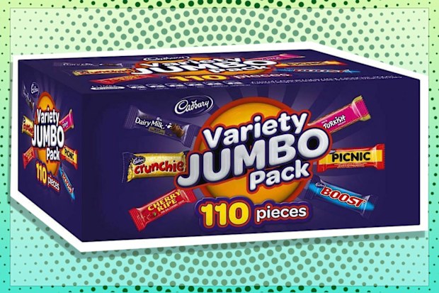 9PR: Cadbury Variety Jumbo Pack, 110 Pieces, 1.68kg Box