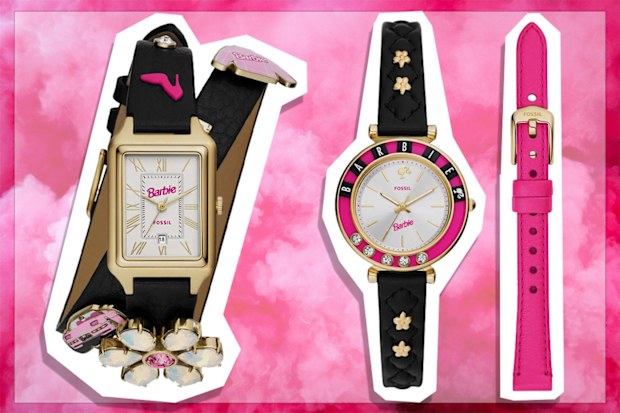 9PR: Fossil Barbie Black Analogue Watch and Fossil Barbie Rectangular Analogue Watch