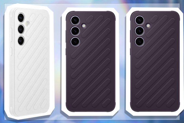 9PR: Samsung Shield Case for Samsung Galaxy S24+, Light Grey and Dark Violet