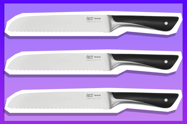 9PR: TEFAL Jamie Oliver by Tefal Stainless Steel Bread Knife 20cm