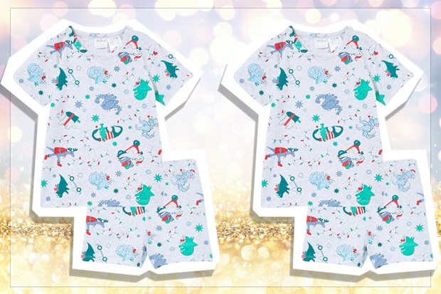9PR: Milky Christmas Dinosaur Pyjamas