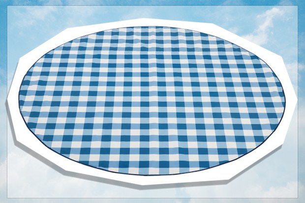 9PR: Basil Bangs Love Rug, Gingham Mineral