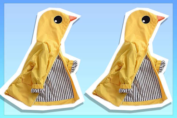 9PR: Toddler Baby Boy Girl Duck Rain Jacket Cute Cartoon Yellow Raincoat Hoodie Kids Coat Fall Winter School Outfit, Yellow #2