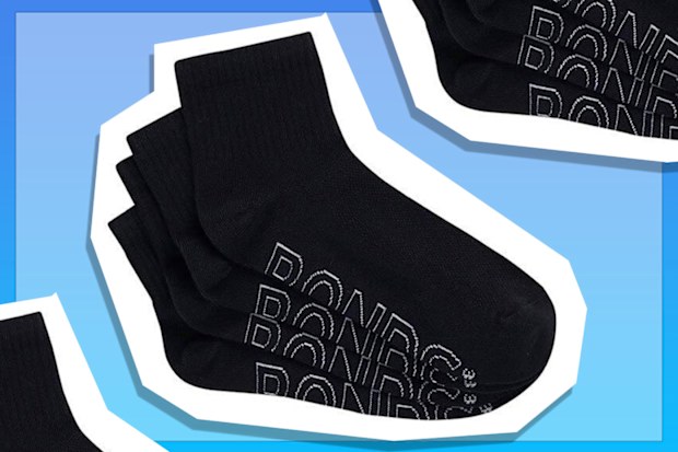 9PR: Bonds Women's Logo Light Quarter Crew Socks, 4-Pack, Black