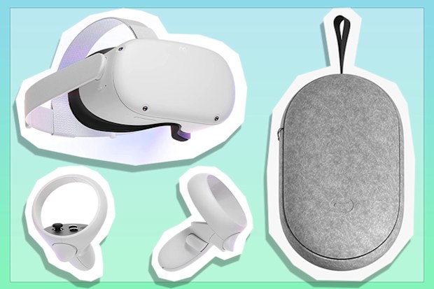 9PR: Meta Quest 2 128GB VR Headset and Carrying Case Bundle Pack