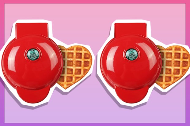 9PR: KITment Heart Mini Waffle Maker In Australia, Electric Pancake Maker Sandwich Grill Chaffle Irons Breakfast Snack Machine, for Hash Browns Toast Grilled Cheese Quesadilla Cookies, Heart Shape