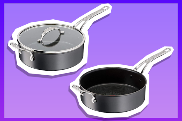 9PR: Tefal Jamie Oliver Cooks Classic Induction Non-Stick Hard Anodised Sautepan, 26cm