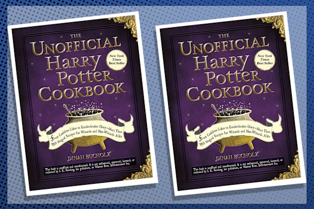 9PR: The Unofficial Harry Potter Cookbook: From Cauldron Cakes to Knickerbocker Glory, by Dinah Bucholz cookbook cover