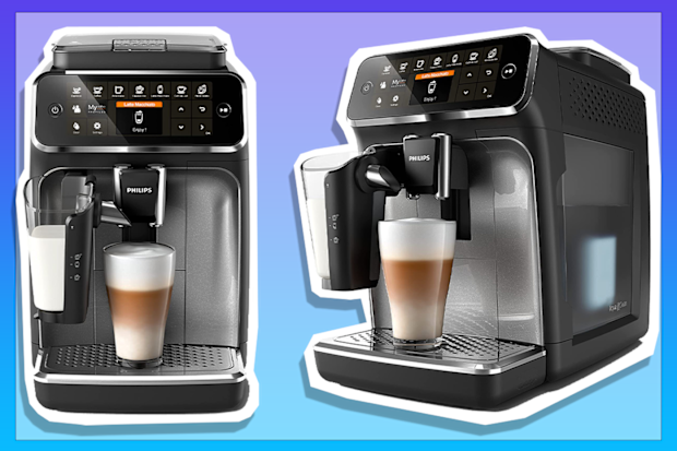9PR: PHILIPS Series 4300 LatteGo Fully Automatic Espresso Coffee Machine with intuitive Display, Black
