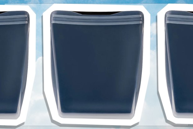 9PR: Porter Reusable Silicone Stand Up Bag, 1.5L, Charcoal
