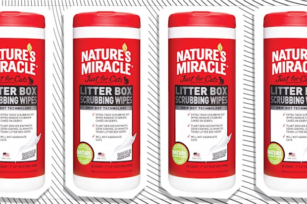 9PR: Nature's Miracle Just for Cats Litter Box Scrubbing Wipes, 30-Pack