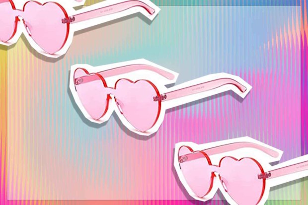 9PR: Heart-Shaped glasses.