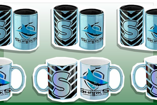 9PR: Sharks Metallic Mug and Can Cooler Set