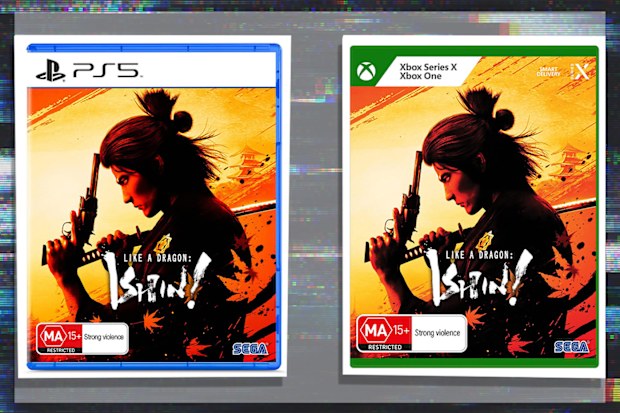 9PR: Like a Dragon: Ishin! game cover for PlayStation 5 and Xbox Series X