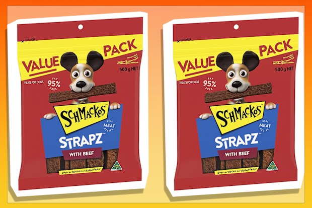 9PR:Schmackos Strapz Beef Flavour Dog Treats, 2kg