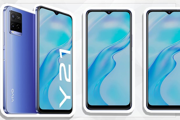 9PR: vivo Y21 Dual Sim 4G Smartphone, Metallic Blue