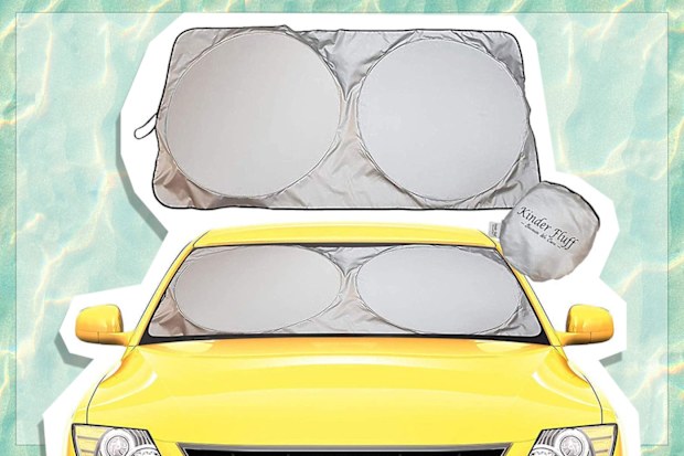 9PR: Kinder Fluff Car Windshield Sun Shade with Storage Pouch
