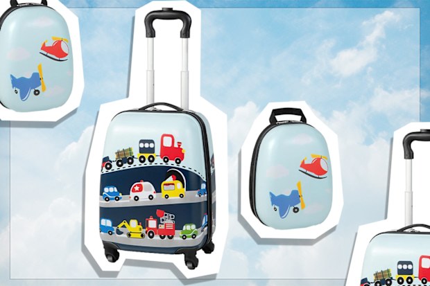 9PR: Baby Joy 2-Piece Luggage Set, Helicopters