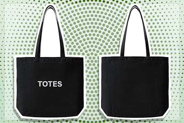 9PR: TOTES Pure Cotton Black Tote Bag