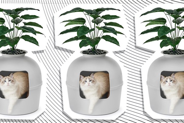 9PR: Bundle and Bliss Secret Pot Plant Litter Box, Soft Grey