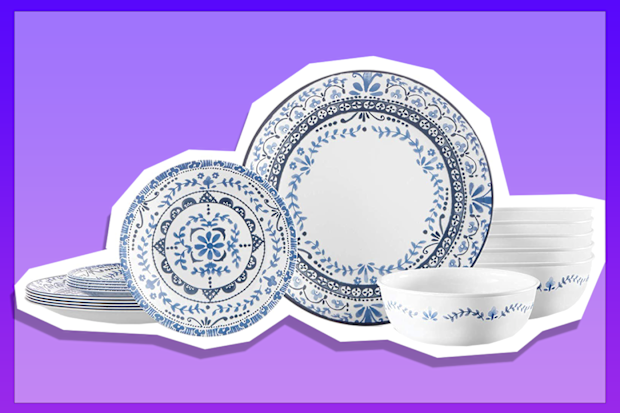 9PR: Corelle Signature Dinnerware, 18 Piece Set, Portofino