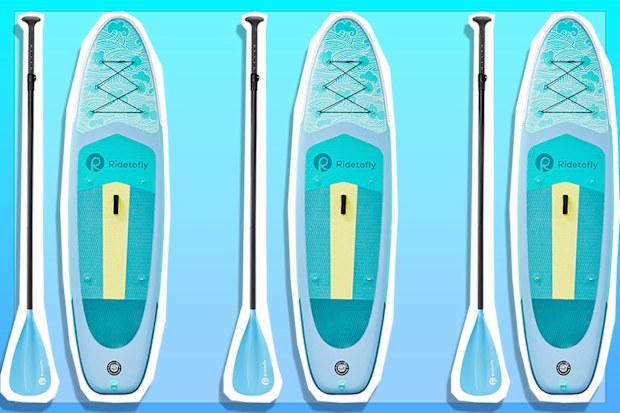 Ridetofly SU01 Stand Up Paddle Board - Included Hand Pump, Adjustable Paddle/ Seat, Waterproof Bag