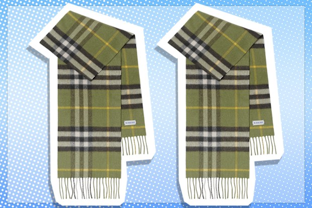 9PR: Burberry Kids Check-Print Fringed Cashmere Scarf