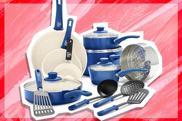 9PR: GreenLife Soft Grip Healthy Ceramic Non-Stick 16-Piece Set