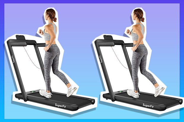 9PR: Costway Folding Walking Pad Treadmill, 2-In-1 Walking & Running Exercise Treadmill