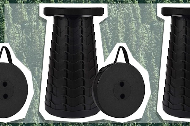 9PR: Hesanzol Portable Telescoping Stool, Black