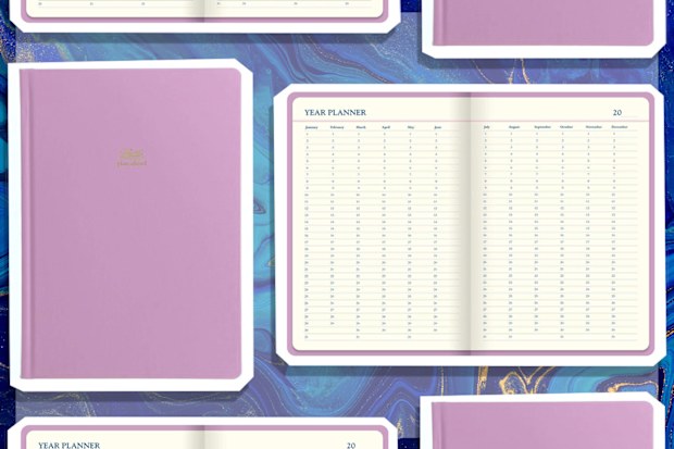 9PR: Letts of London Icon A5 5 Year Diary, Pink