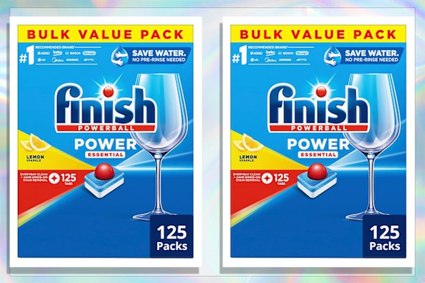 9PR: Finish Power Essential Dishwashing Tablets, Lemon Sparkle, 125-Pack