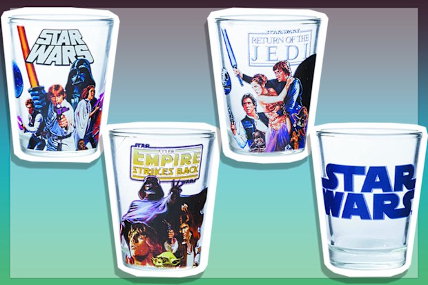 9PR: Silver Buffalo Star Wars The Original Trilogy Mini Glasses, 4 Pack