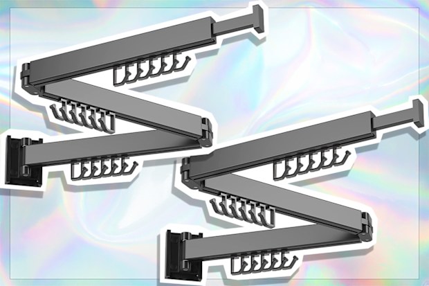9PR: Wall Mounted Collapsible Tri-Fold Laundry Drying Rack
