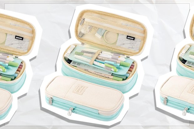 9PR: EASTHILL Pencil Case Box, Cyan Blue