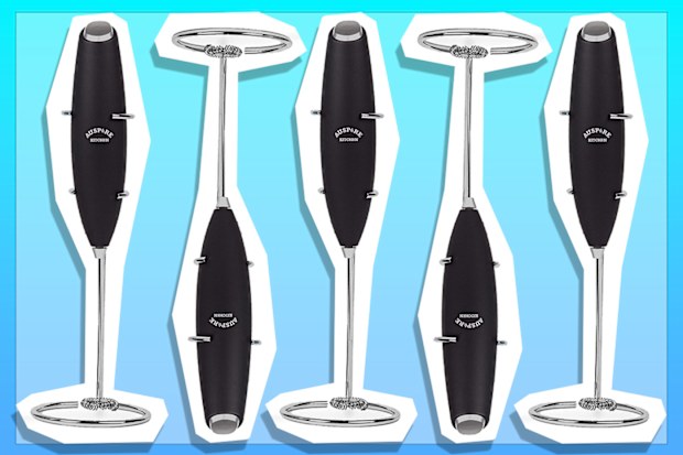 Auspure Milk Frother Handheld Battery-Operated, black