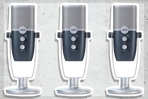 9PR: AKG Pro Audio Ara Professional USB-C Condenser Microphone, Blue and Silver