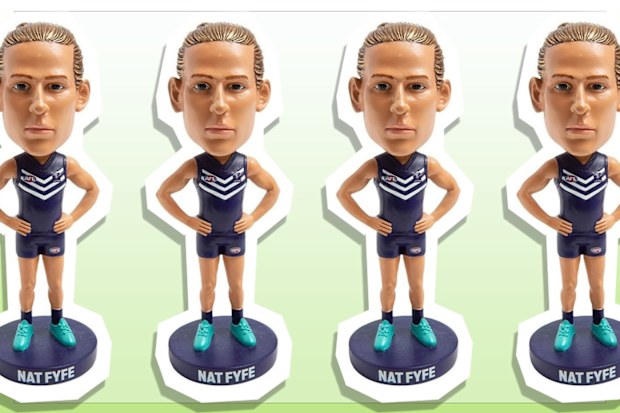 9PR: AFL Fremantle Dockers Nat Fyfe Bobblehead Statue