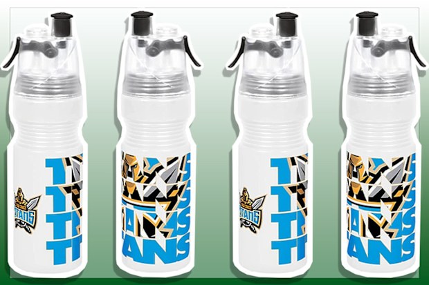 9PR: Gold Coast Titans NRL Misting Drink Bottle & Water Mister