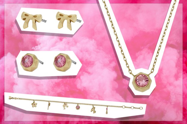 9PR: Fossil Barbie Gold Tone Earrings, Fossil Barbie Gold Tone Bracelet and Fossil Barbie Gold Tone Pendant