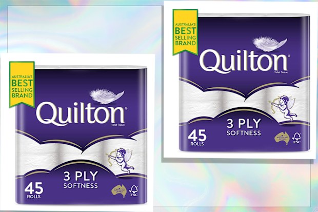Quilton 3 Ply Toilet Tissue (180 Sheets per Roll, 11x10cm), Pack of 45 