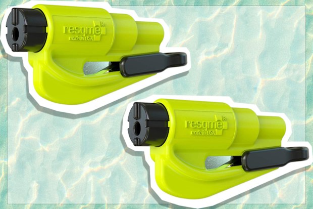 9PR: Resqme The Original Emergency Keychain Car Escape Tool, 2-in-1 Seatbelt Cutter and Window Breaker