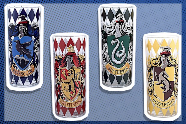 9PR: Silver Buffalo Harry Potter House Crests Tumbler Set, Four glasses