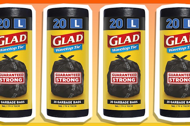 9PR: Glad Wavetop Tie Garbage Bags, 20-Pack