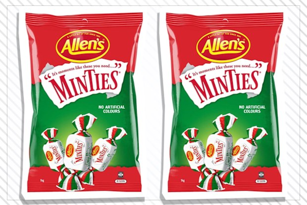 9PR: Allens Minties Chewy Bulk Bag Lollies, 1Kg